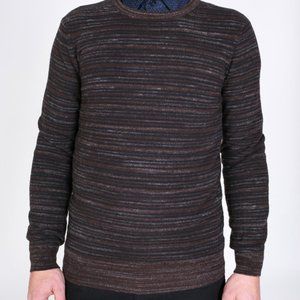 Billy Reid Blurred Stripe Crew Sweater